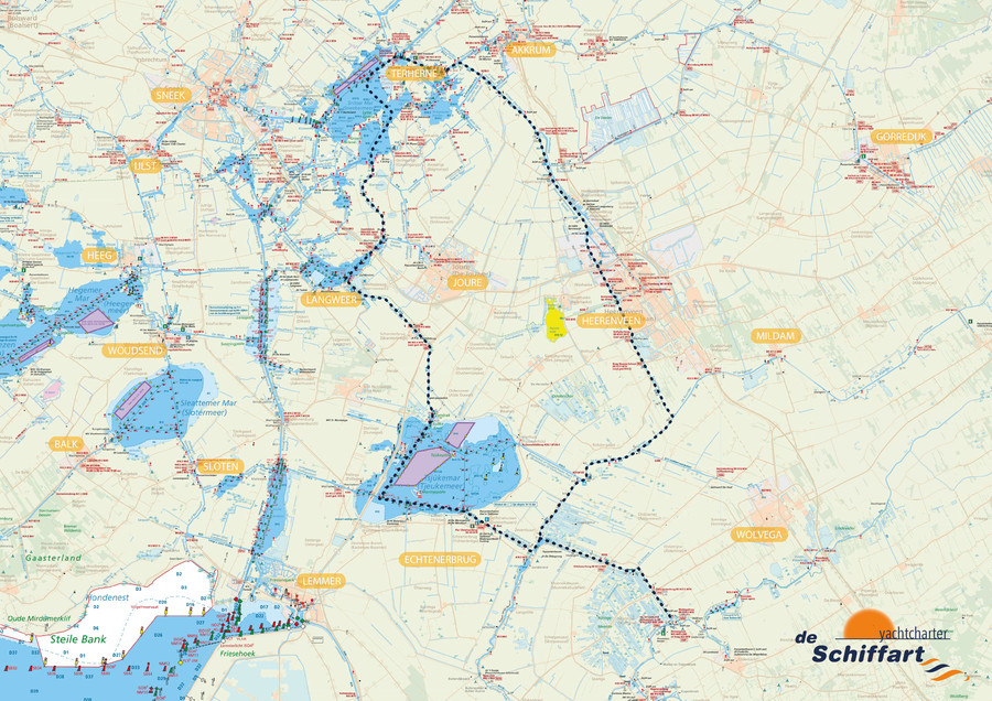 Sailingroute 'Tour of South Friesland'